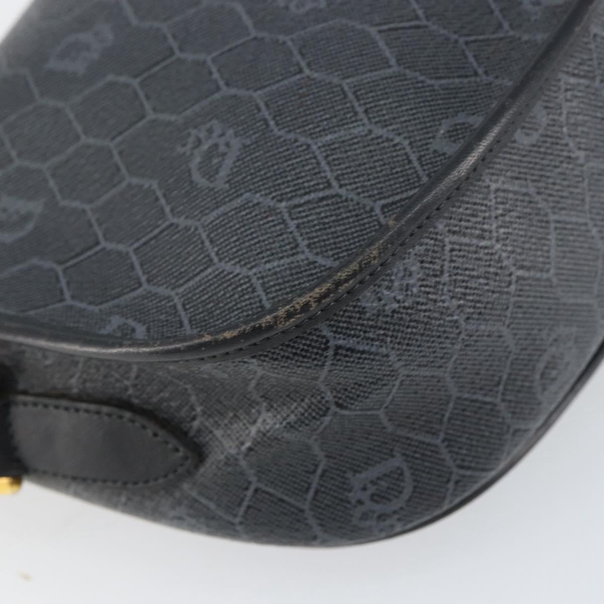 Christian Dior Vintage Honeycomb Shoulder Bag Canvas Black Canvas Shoulder Bag Bag (Pre-Owned)