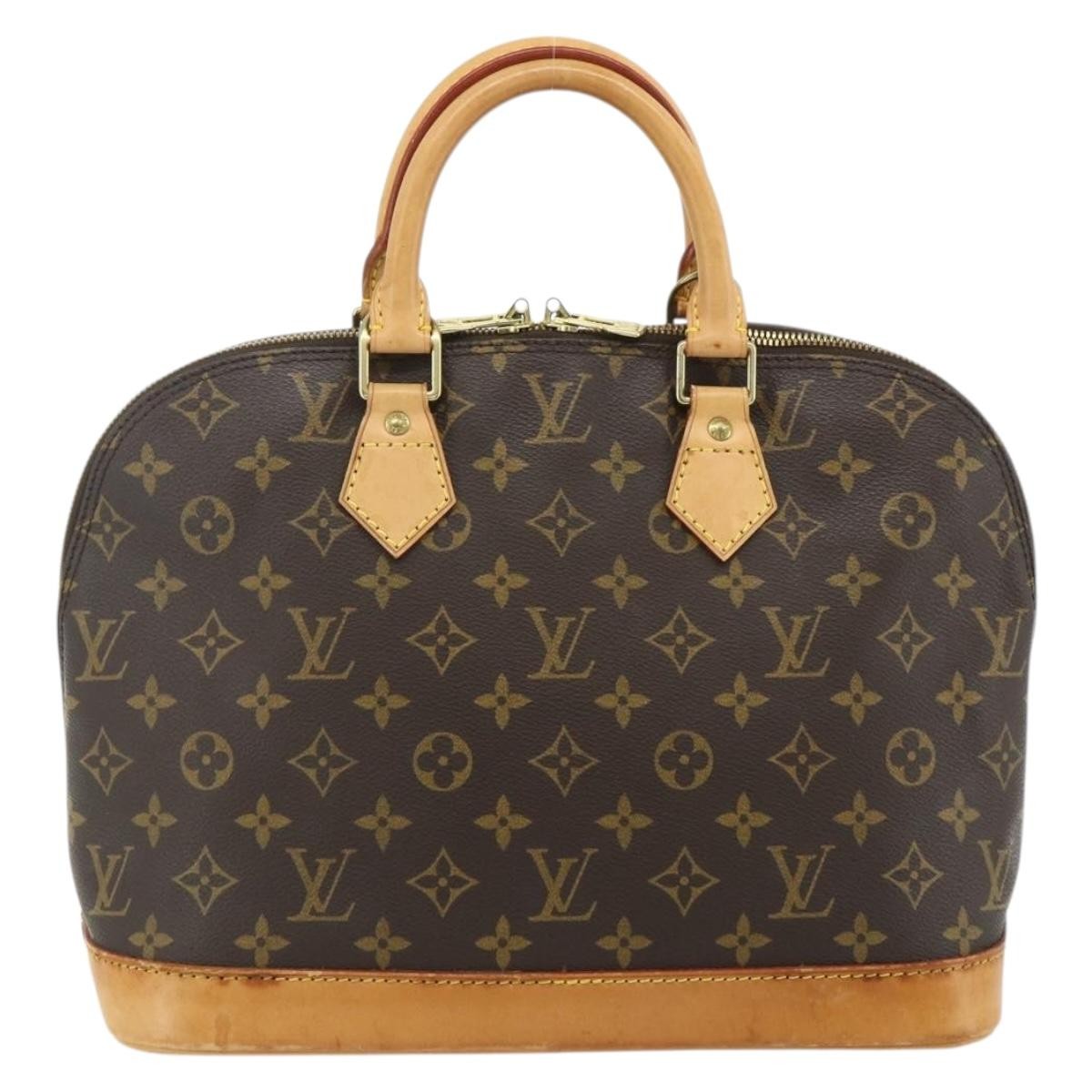Louis Vuitton Alma Handbag Monogram Canvas Brown Canvas Handbag (Pre-Owned)