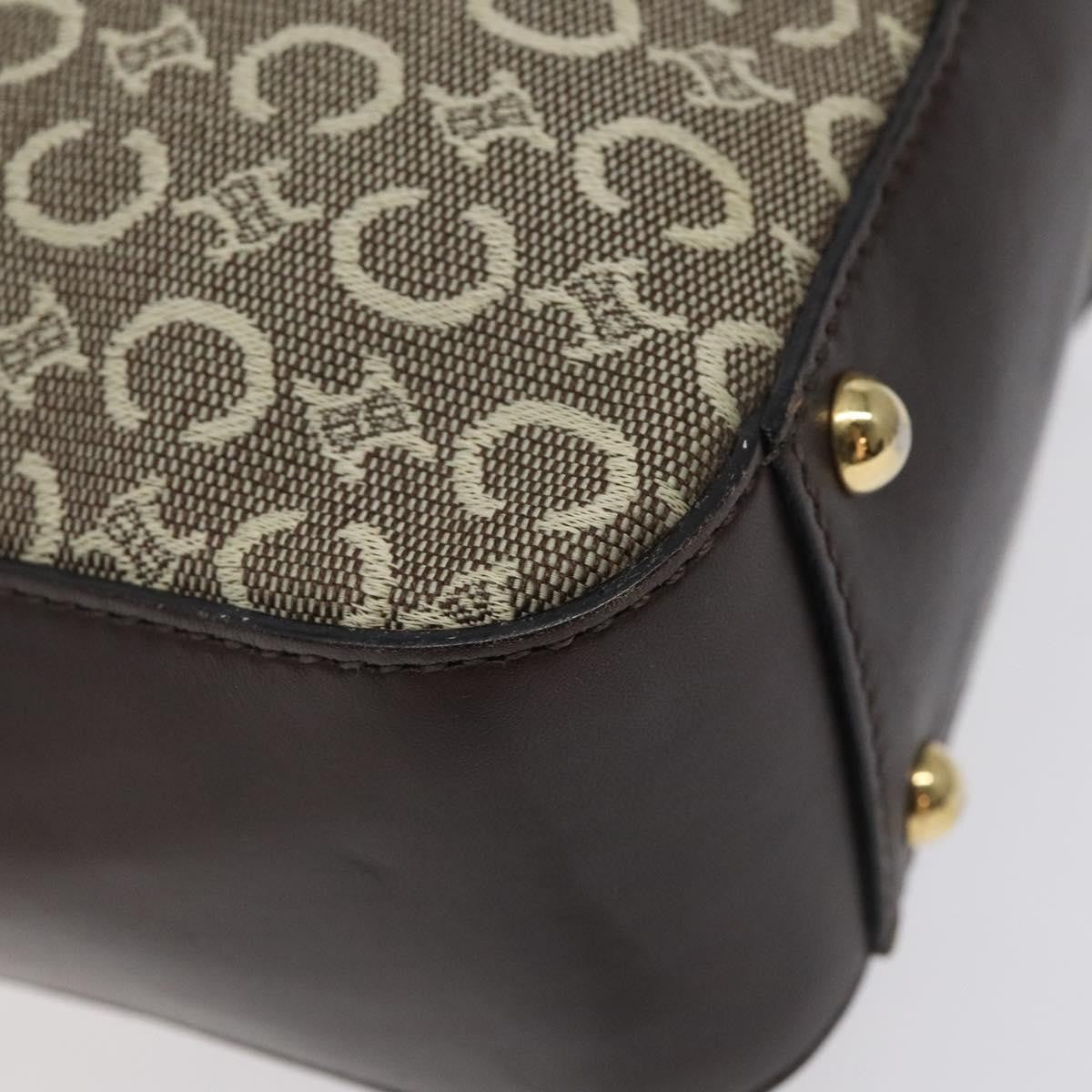 Celine C Macadam Handbag Canvas Gray Canvas Handbag (Pre-Owned)