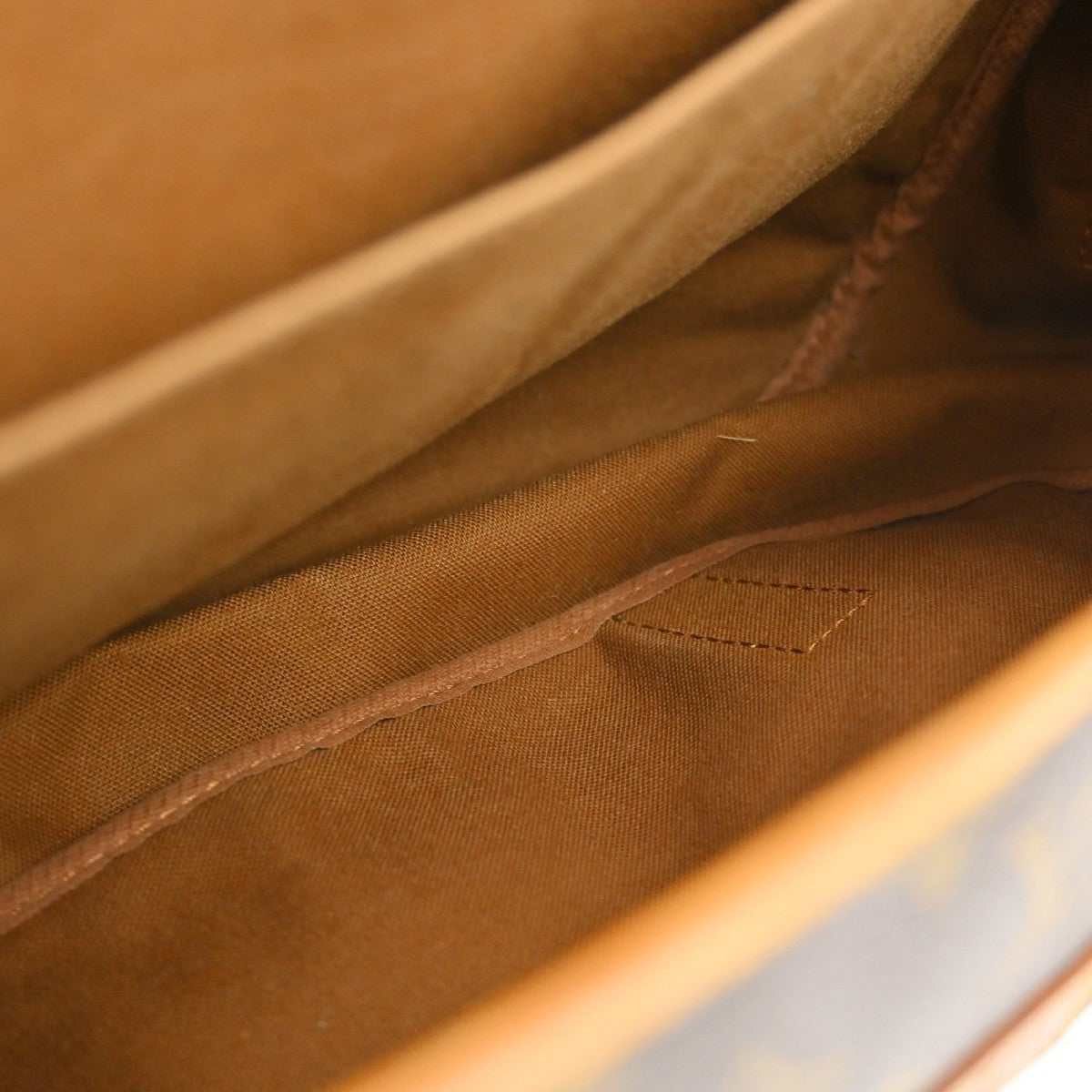 Louis Vuitton Saumur Handbag Monogram Canvas Brown Canvas Shoulder Bag Bag (Pre-Owned)