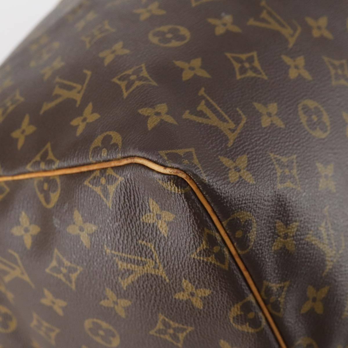 Louis Vuitton Keepall Bandouliere Bag Monogram Canvas Brown Canvas Travel Bag Bag (Pre-Owned)
