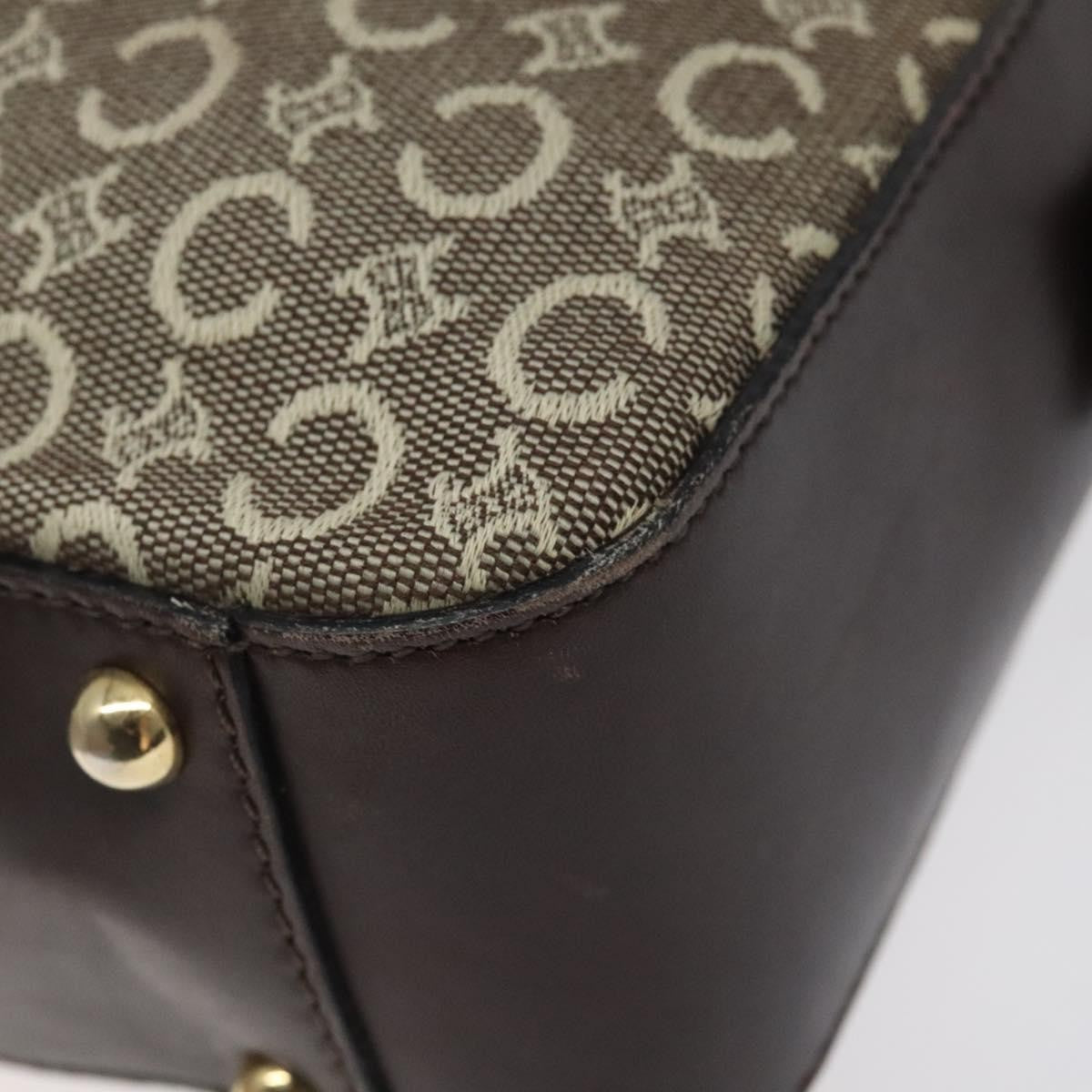 Celine C Macadam Handbag Canvas Gray Canvas Handbag (Pre-Owned)