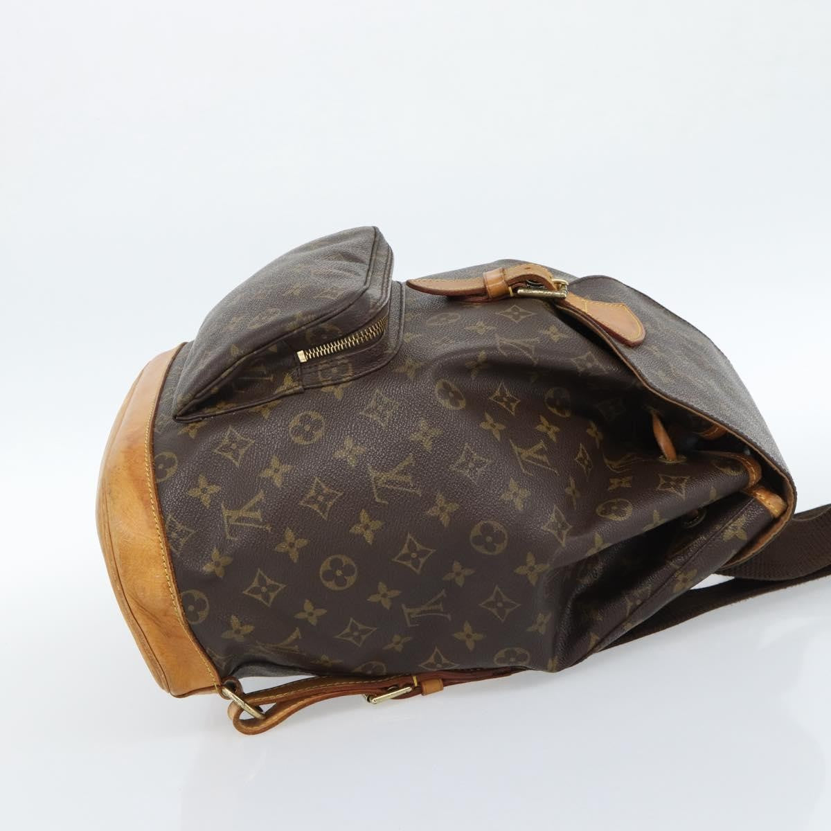 Louis Vuitton Vintage Montsouris Backpack Monogram Canvas Brown Canvas Backpack Bag (Pre-Owned)