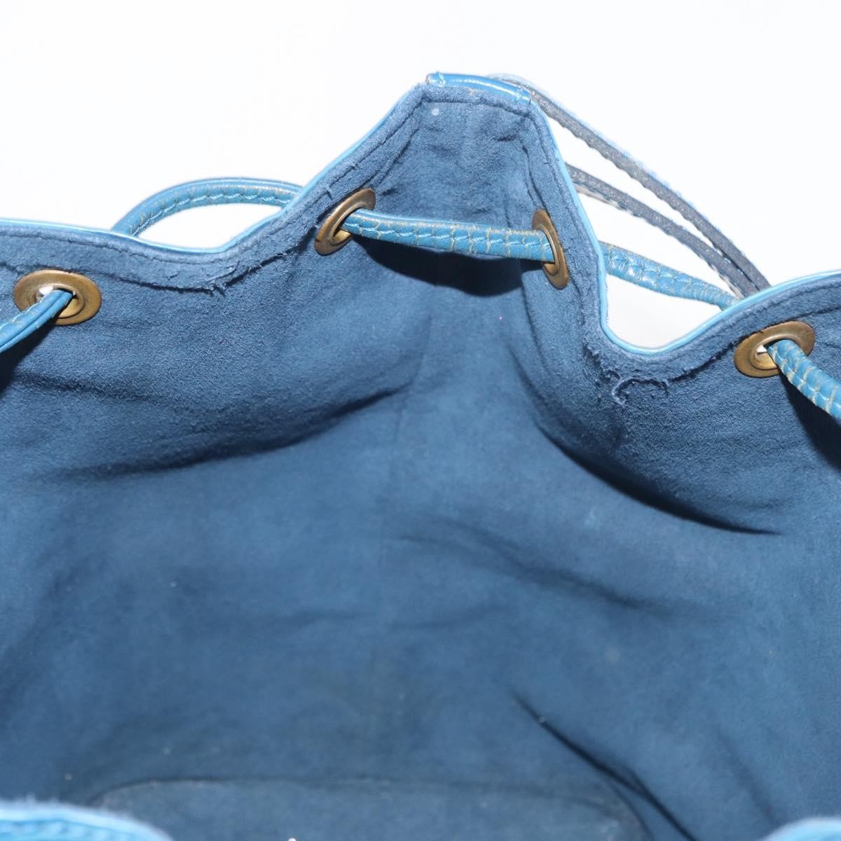 Louis Vuitton Petit Noe Handbag Epi Leather Blue Leather Shoulder Bag Bag (Pre-Owned)