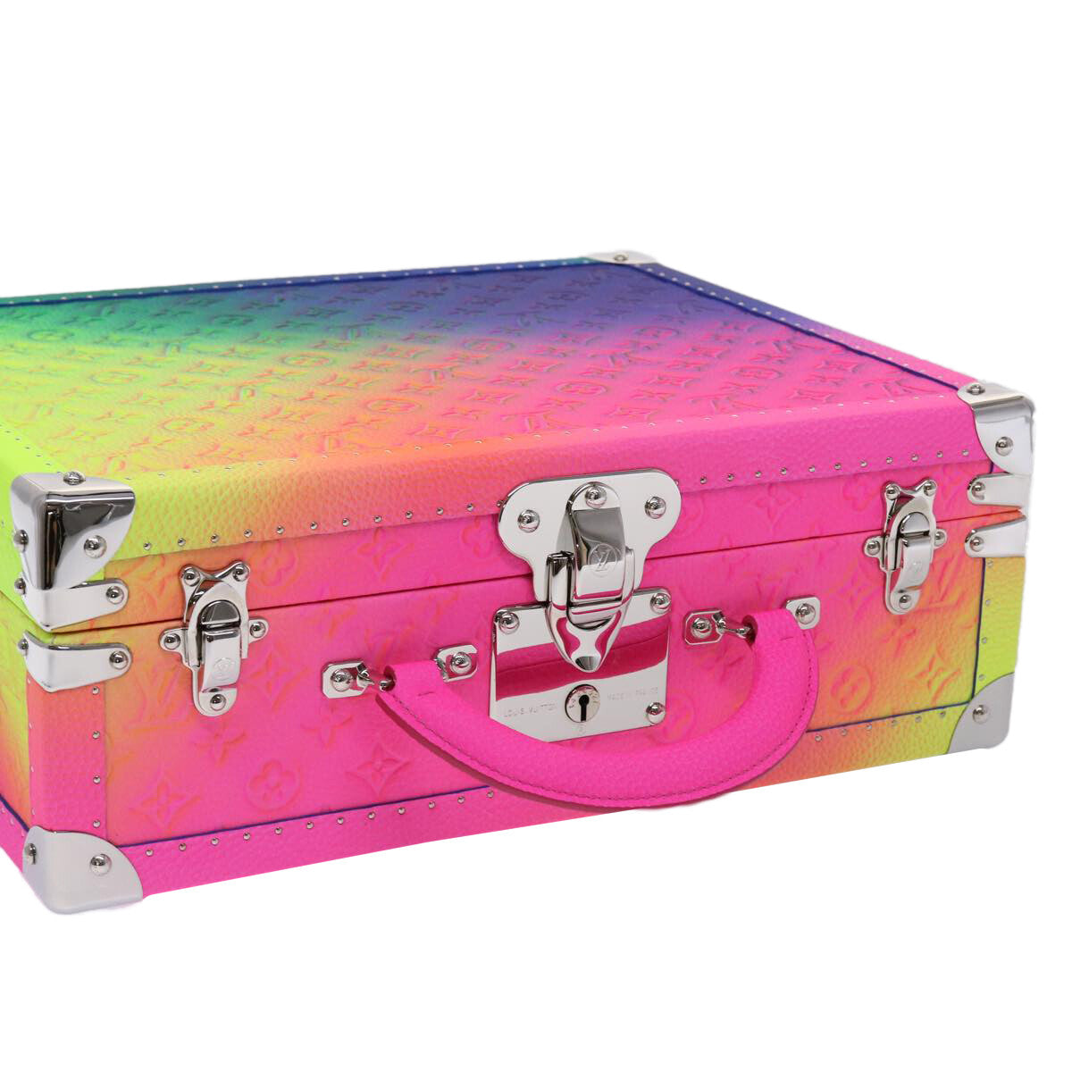 Louis Vuitton Cotteville Trunk Limited Edition Illusion Monogram Taurillon Leather Multicolour Pvc Bag (Pre-Owned)