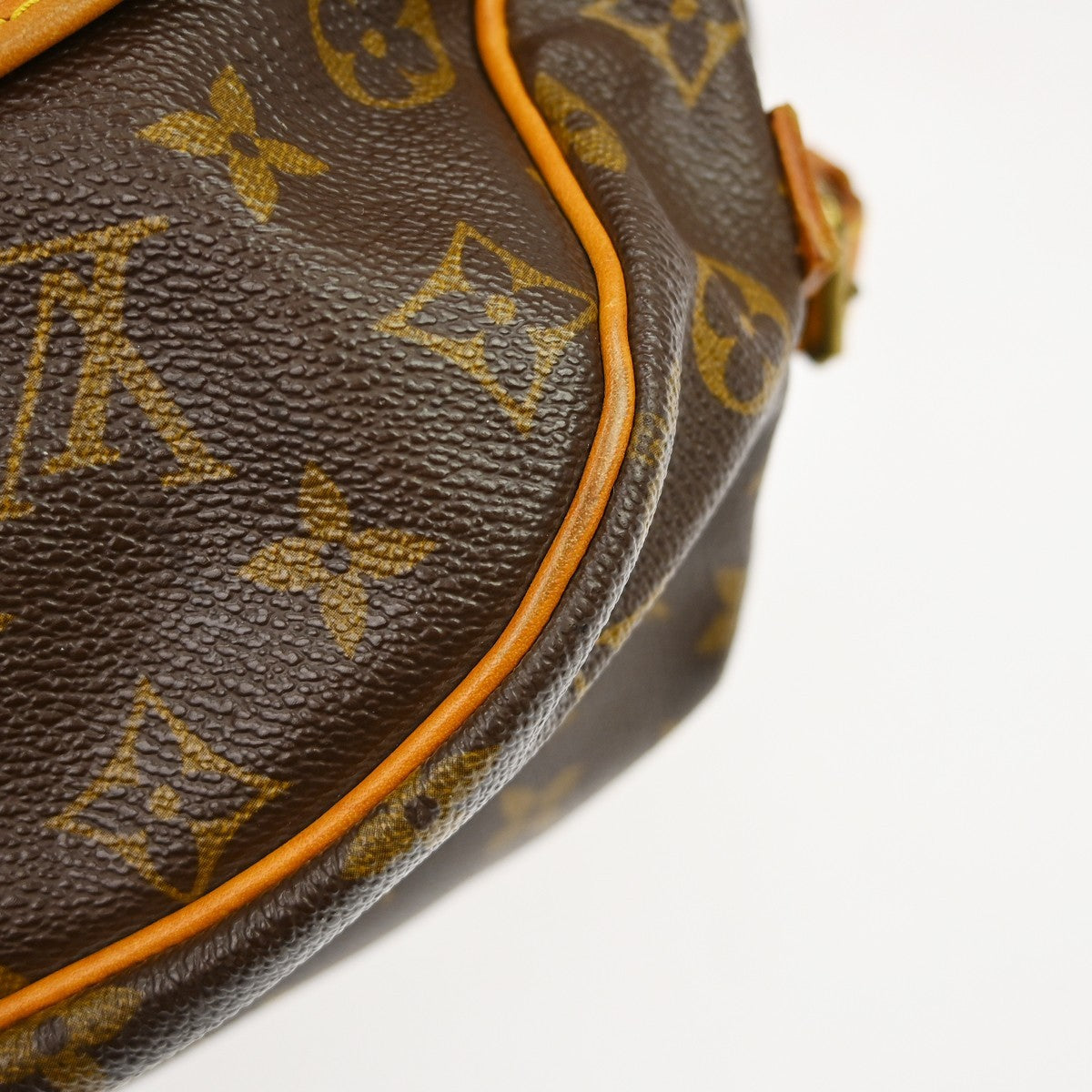 Louis Vuitton Saumur Handbag Monogram Canvas Brown Canvas Shoulder Bag Bag (Pre-Owned)
