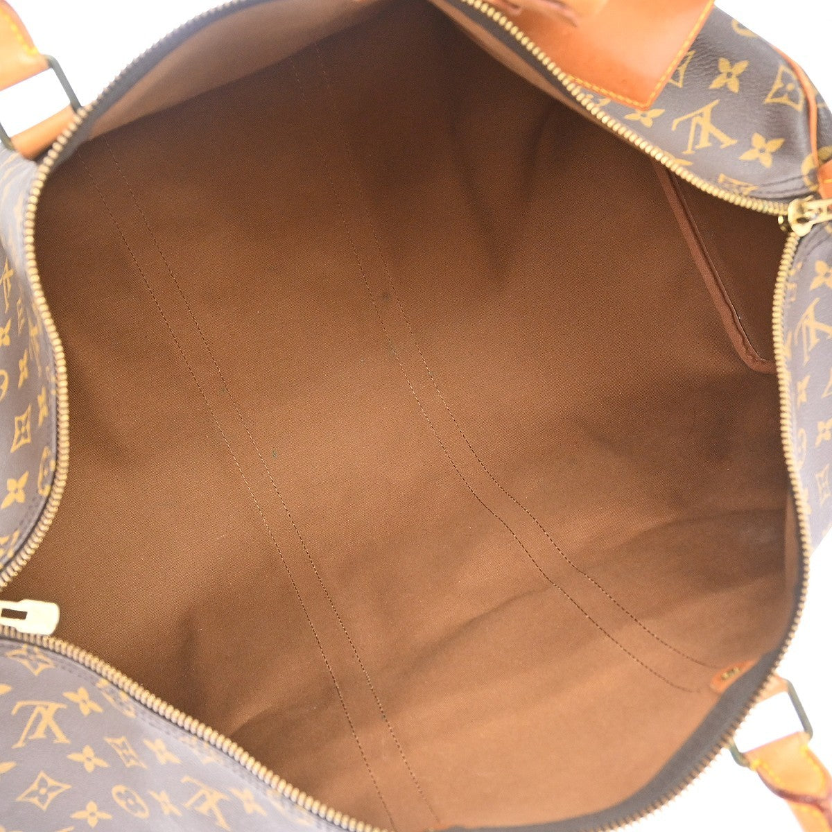 Louis Vuitton Keepall Bag Monogram Canvas Brown Canvas Travel Bag Bag (Pre-Owned)