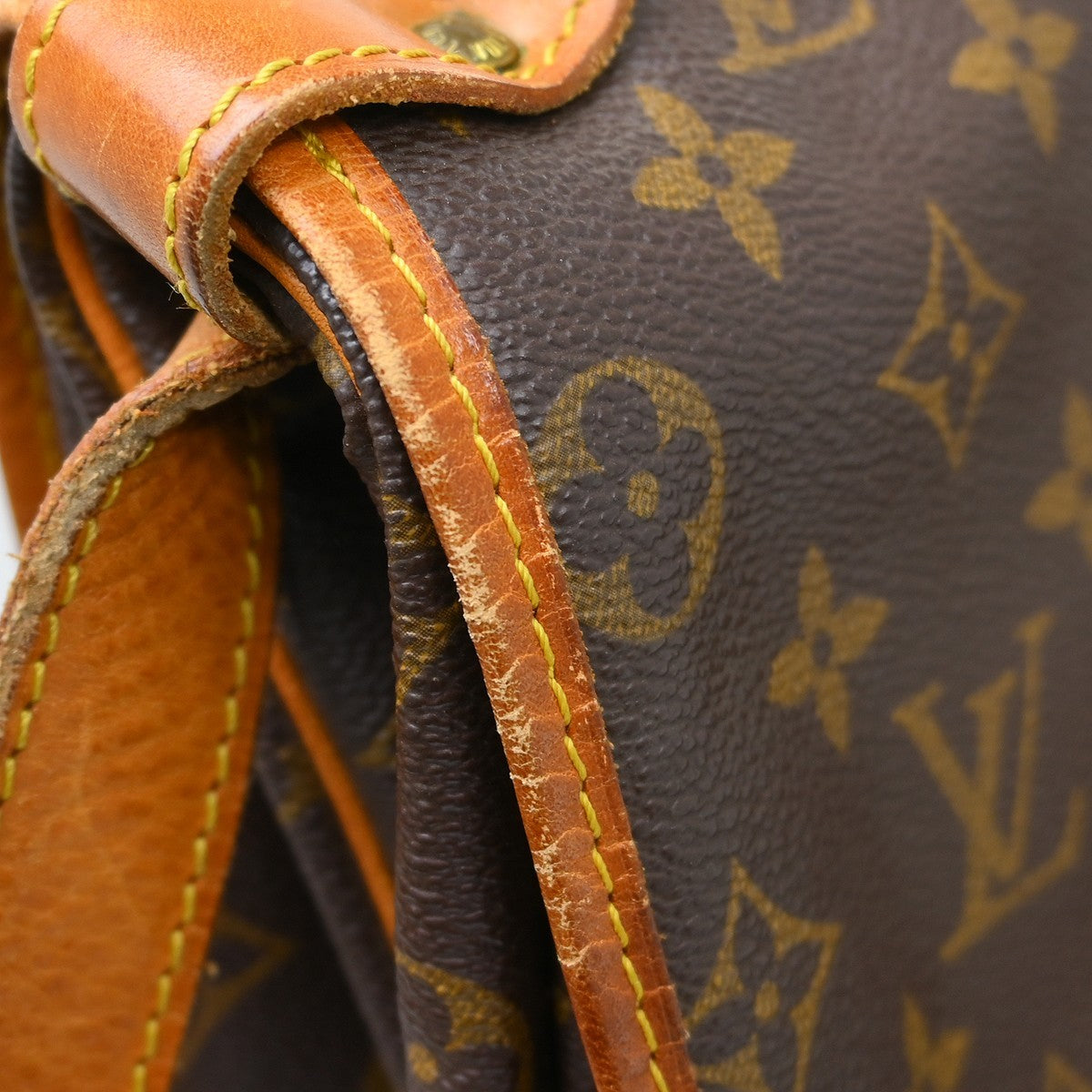 Louis Vuitton Saumur Handbag Monogram Canvas Brown Canvas Shoulder Bag Bag (Pre-Owned)