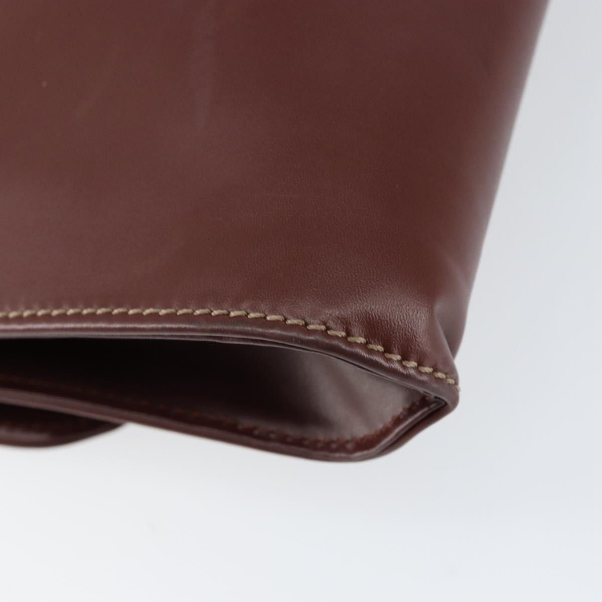 Cartier Must De Cartier Clutch Bag Leather Burgundy Leather Clutche & Pouche Bag (Pre-Owned)