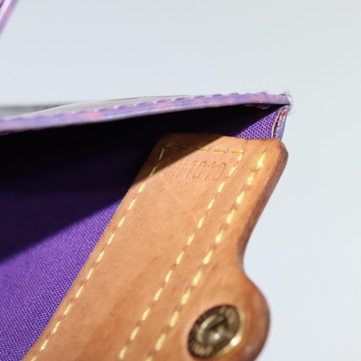 Louis Vuitton Stanton Handbag Monogram Vernis Purple Patent_Leather Tote Bag Bag (Pre-Owned)