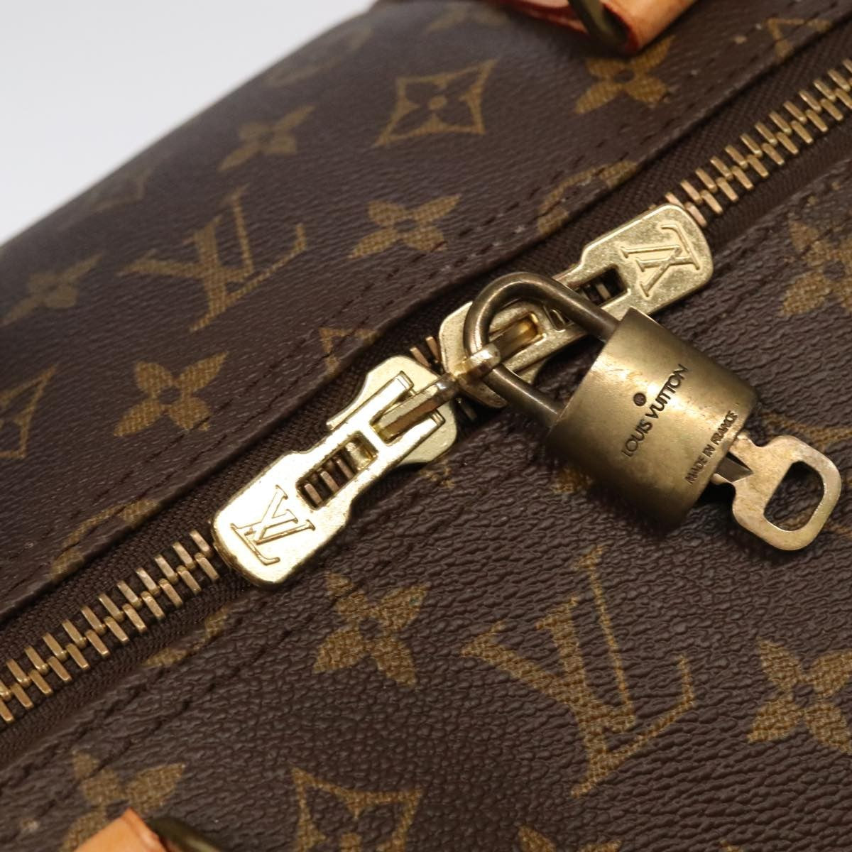 Louis Vuitton Keepall Bag Monogram Canvas Brown Canvas Travel Bag Bag (Pre-Owned)
