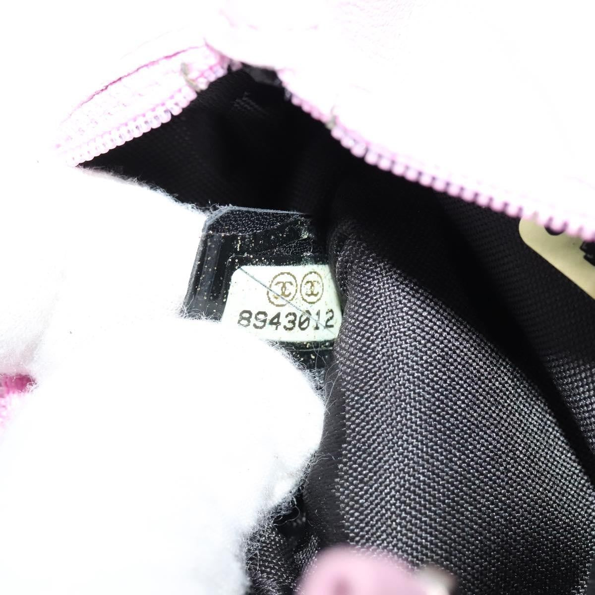 Chanel Cc Zip Clutch Leather Pink Leather Clutche & Pouche Bag (Pre-Owned)