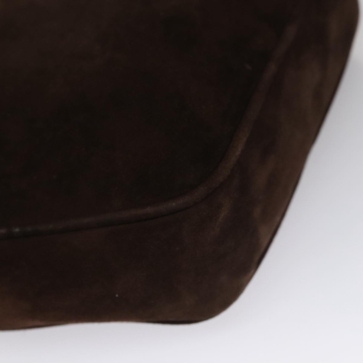 Salvatore Ferragamo Gancini Shoulder Bag Suede Brown Suede Shoulder Bag Bag (Pre-Owned)