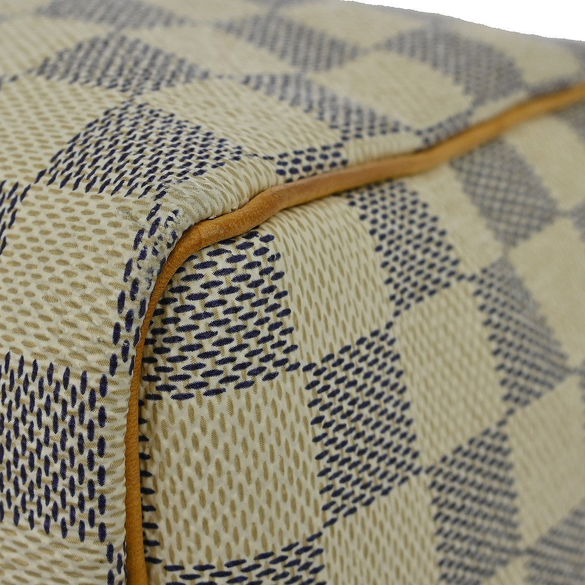 Louis Vuitton Speedy Handbag Damier White Canvas Handbag (Pre-Owned)