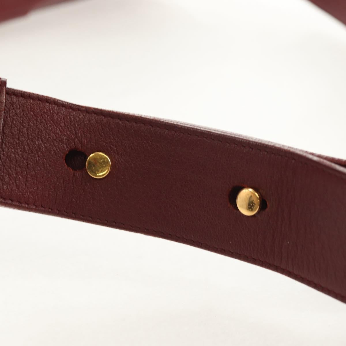Cartier Must De Cartier Shoulder Bag Leather Burgundy Leather Shoulder Bag Bag (Pre-Owned)