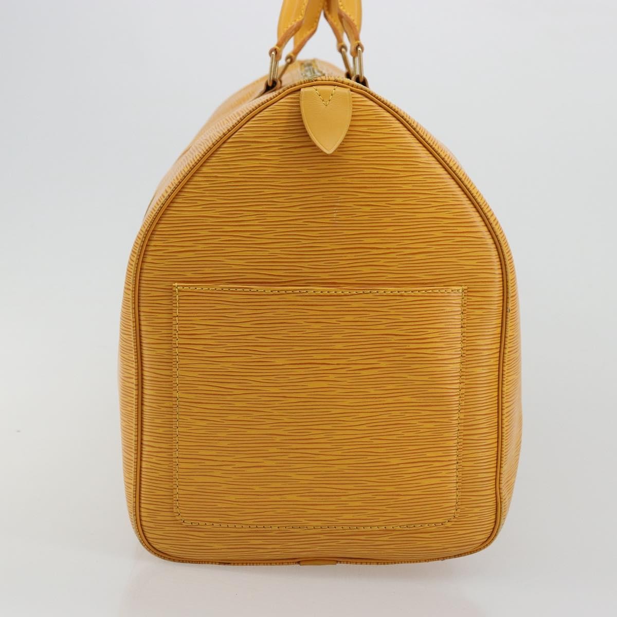 Louis Vuitton Keepall Bag Epi Leather Yellow Leather Travel Bag Bag (Pre-Owned)