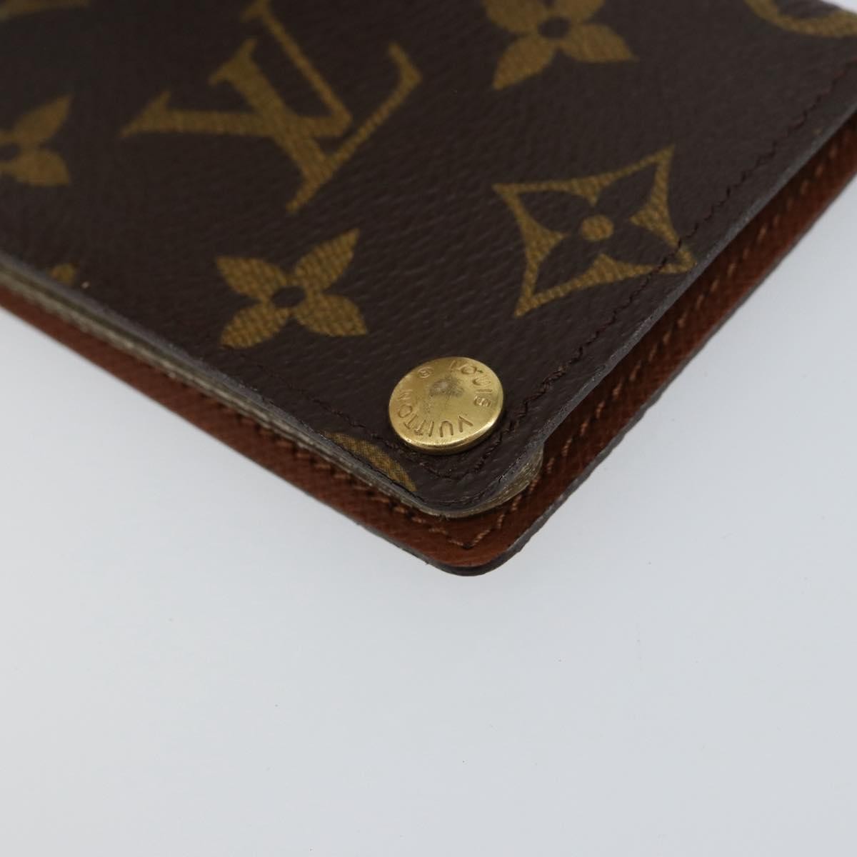 Louis Vuitton Porte Cartes Pression Card Case Monogram Canvas Brown Canvas Card Holders Accessory (Pre-Owned)
