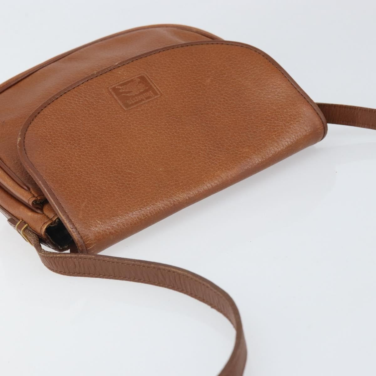 Burberry Vintage Shoulder Bag Leather Brown Leather Shoulder Bag Bag (Pre-Owned)