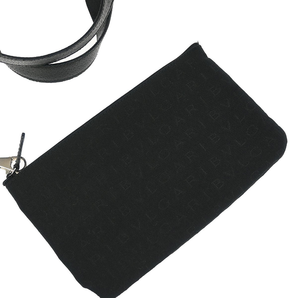Bvlgari Logomania Tote Bag Canvas Black Canvas Tote Bag Bag (Pre-Owned)