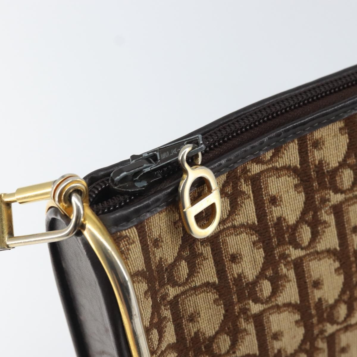 Christian Dior Trotter Shoulder Bag Canvas Brown Canvas Shoulder Bag Bag (Pre-Owned)
