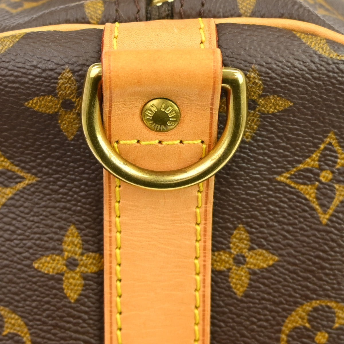 Louis Vuitton Keepall Bandouliere Bag Monogram Canvas Brown Canvas Travel Bag Bag (Pre-Owned)
