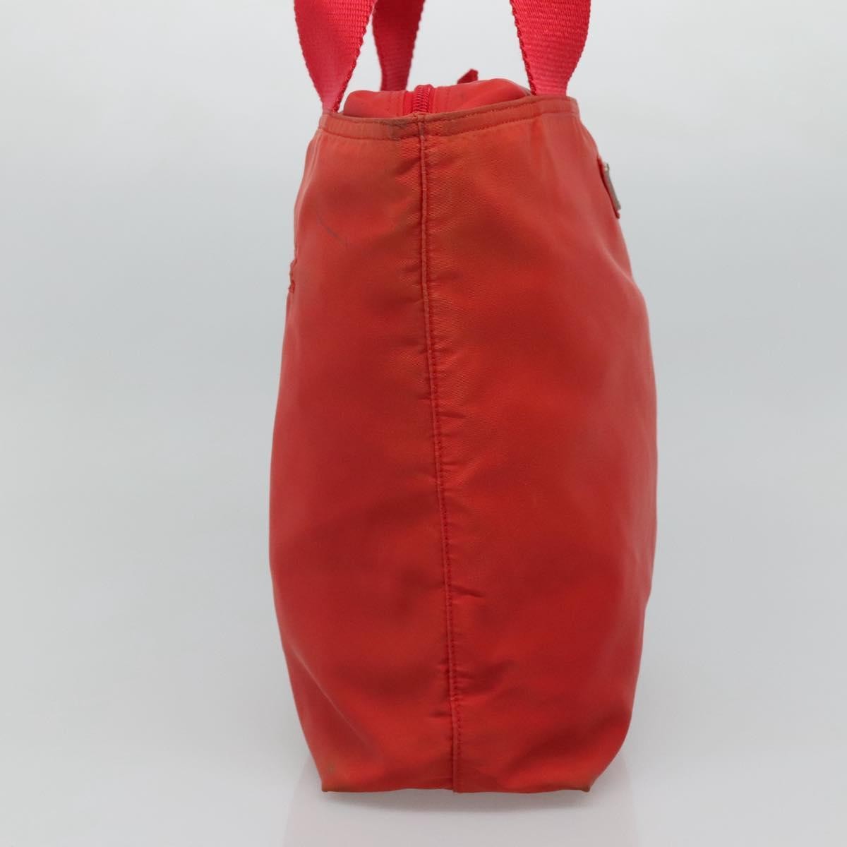 Prada Vintage Zip Tote Tessuto Red Nylon Tote Bag Bag (Pre-Owned)