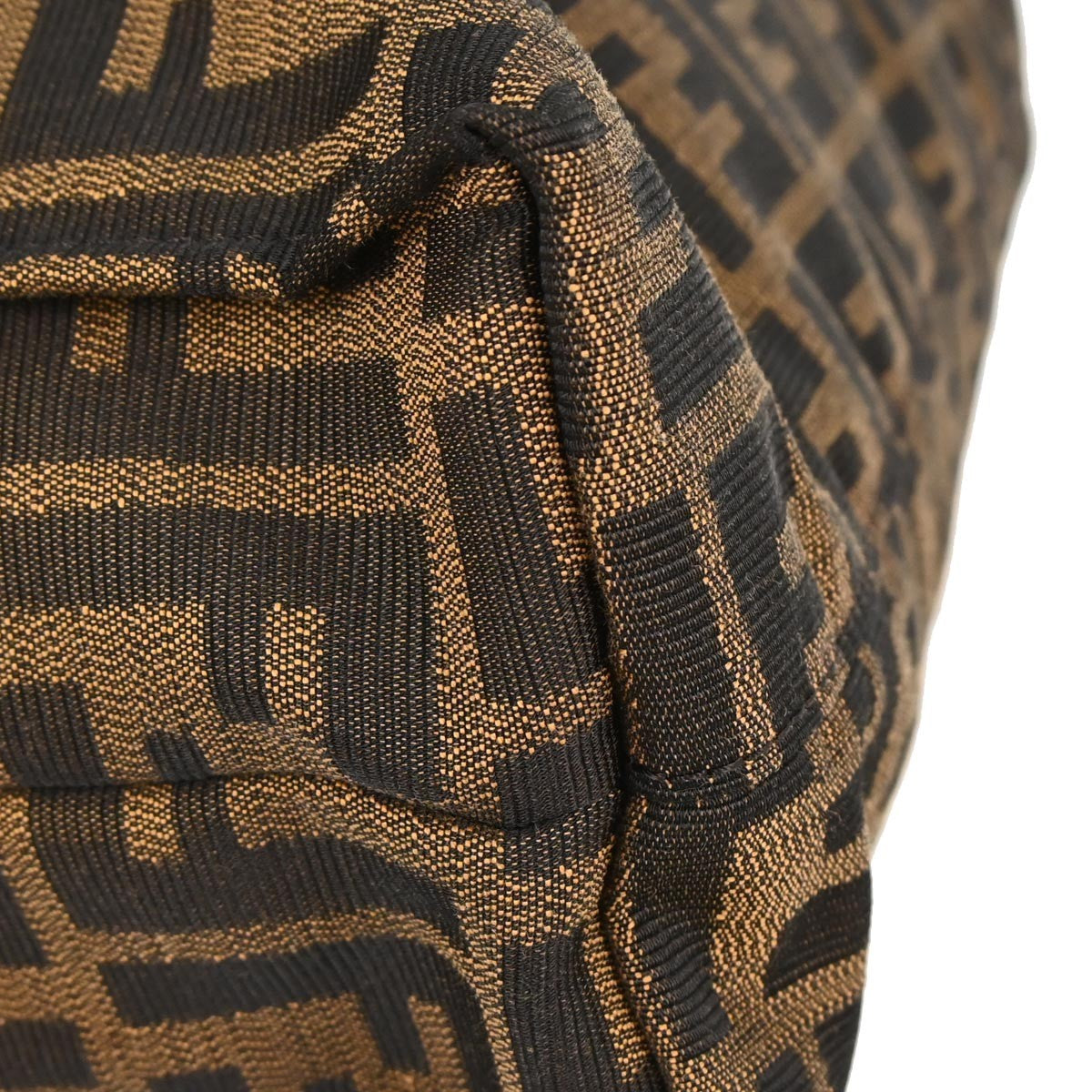 Fendi Special Shopping Tote Zucca Canvas Brown Canvas Tote Bag Bag (Pre-Owned)