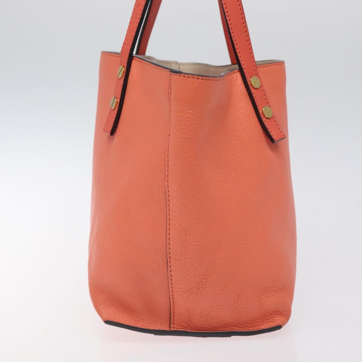 Chloe Dilan Tote Leather Orange Leather Bag (Pre-Owned)