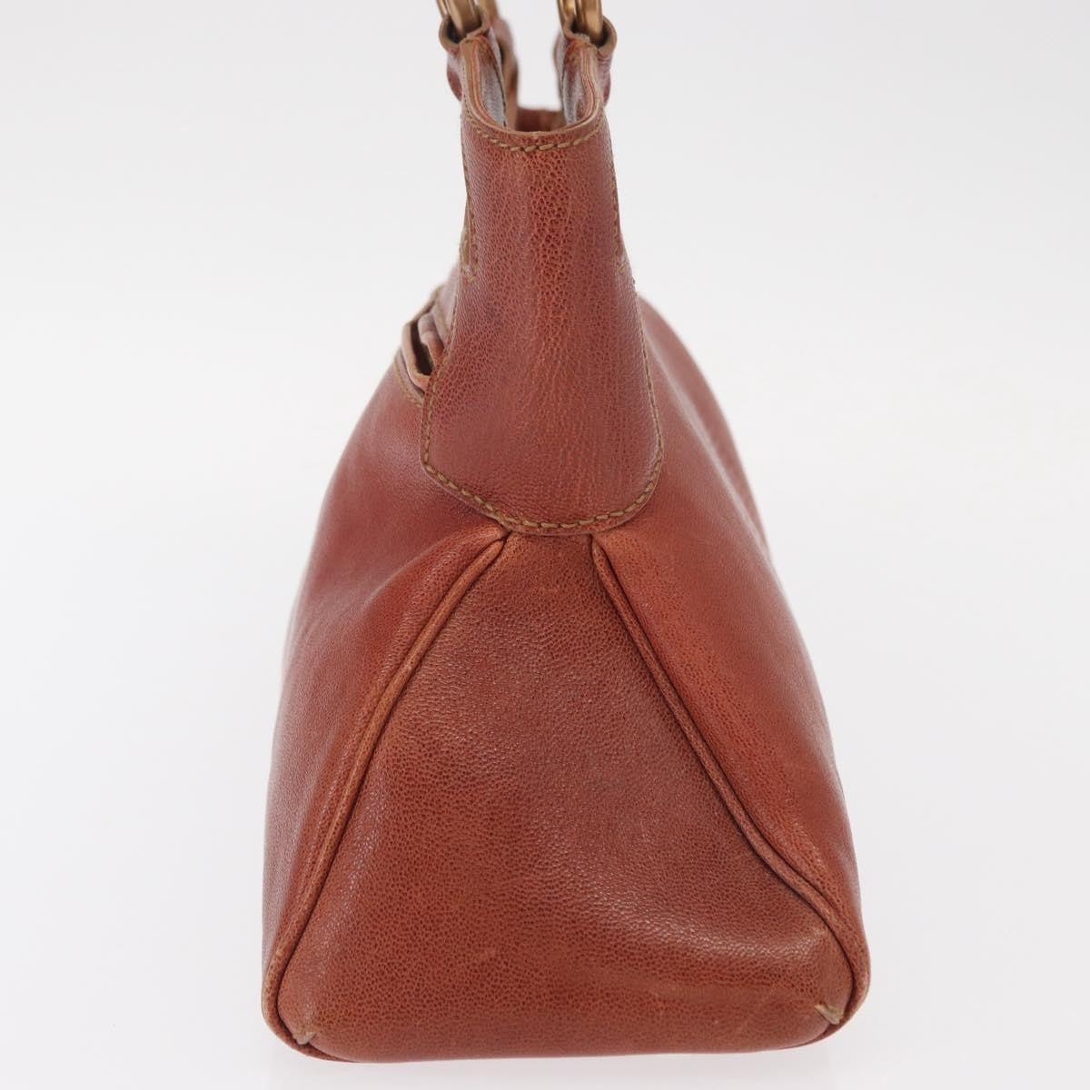 Cartier Marcello Handbag Leather Brown Leather Handbag (Pre-Owned)