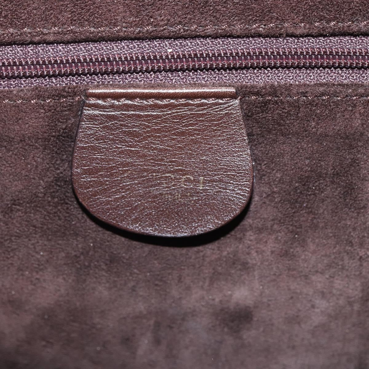 Gucci Vintage Handbag Leather Brown Leather Handbag (Pre-Owned)