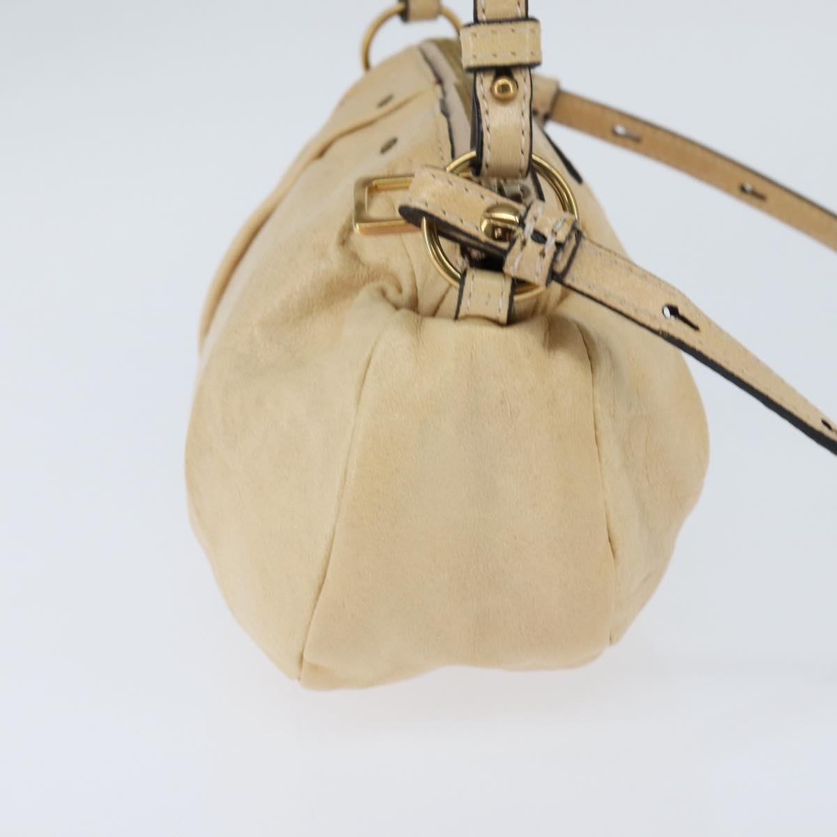Chloe Vintage Shoulder Bag Leather Beige Leather Shoulder Bag Bag (Pre-Owned)