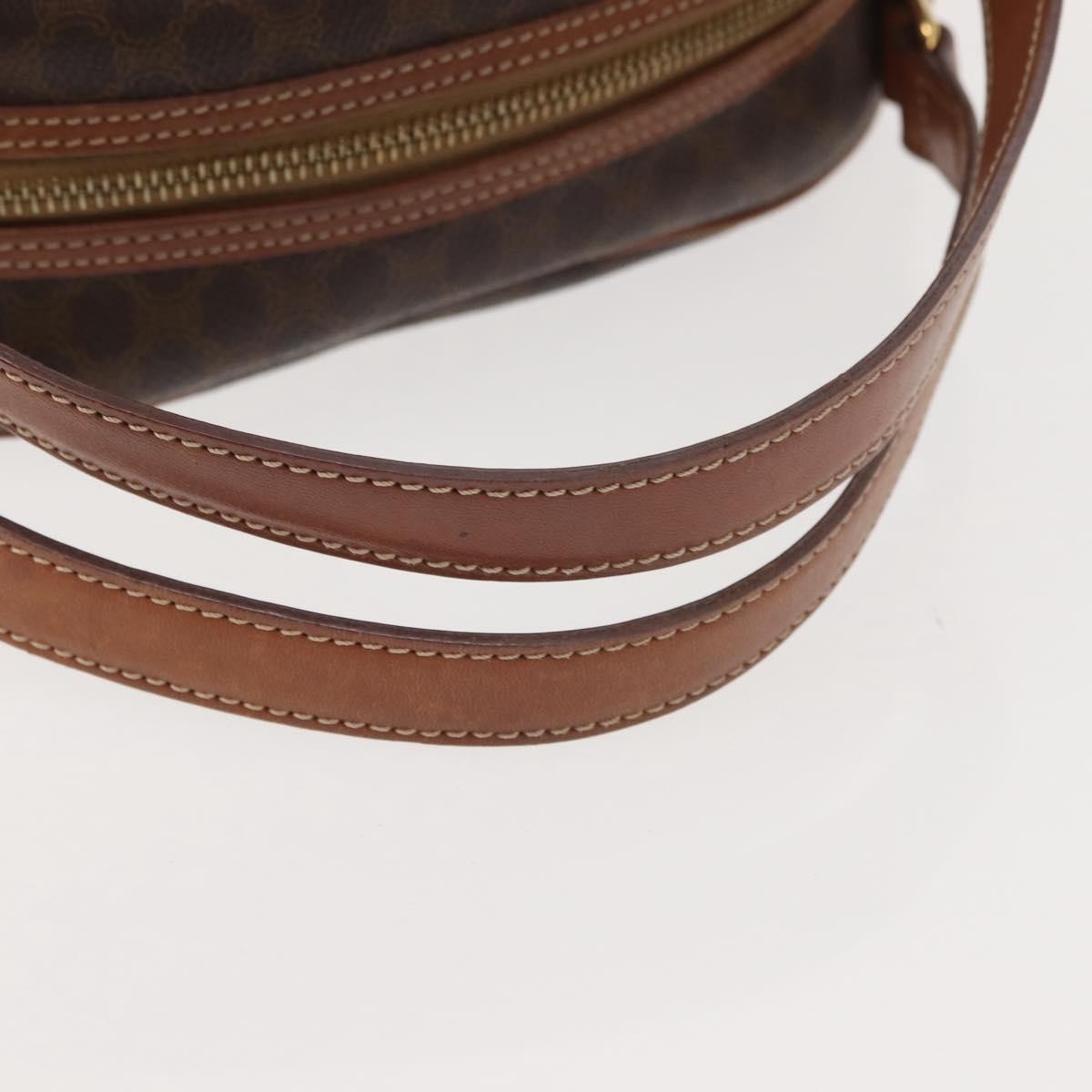Celine Vintage Macadam Handbag Canvas And Leather Brown Canvas Handbag (Pre-Owned)