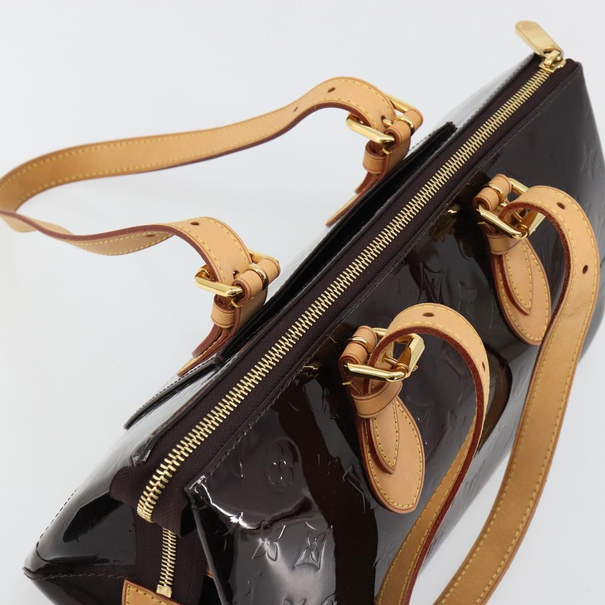 Louis Vuitton Rosewood Avenue Handbag Monogram Vernis Purple Patent_Leather Handbag (Pre-Owned)