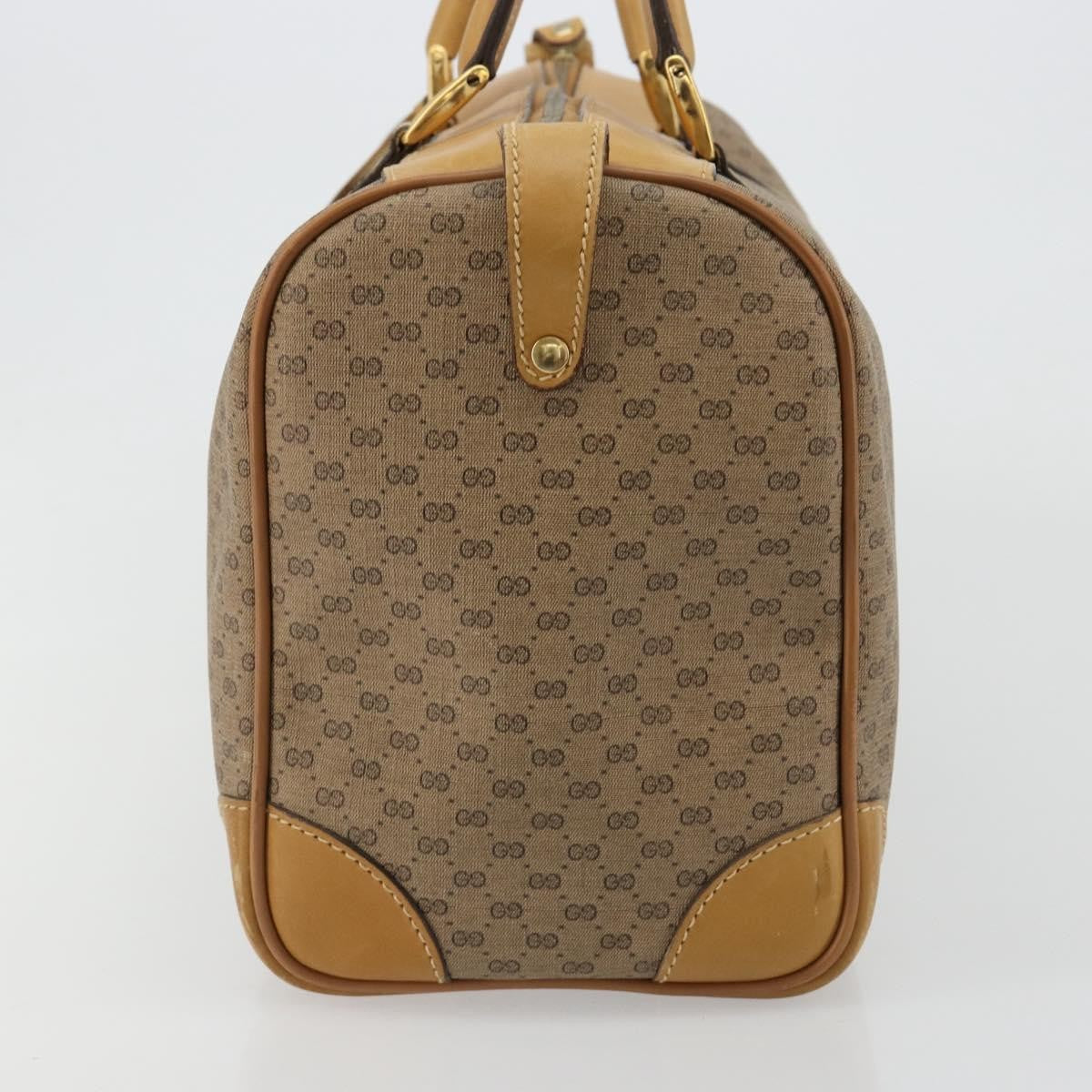 Gucci Vintage Travel Bag Gg Canvas Beige Pvc Travel Bag Bag (Pre-Owned)