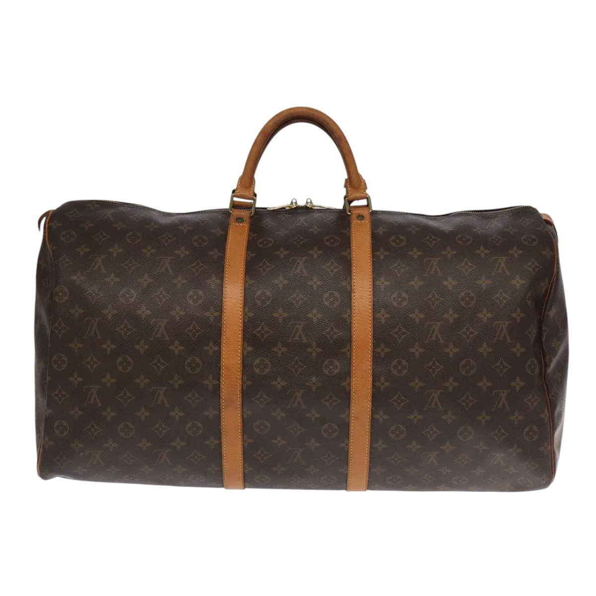 Louis Vuitton Keepall Bag Monogram Canvas Brown Canvas Travel Bag Bag (Pre-Owned)