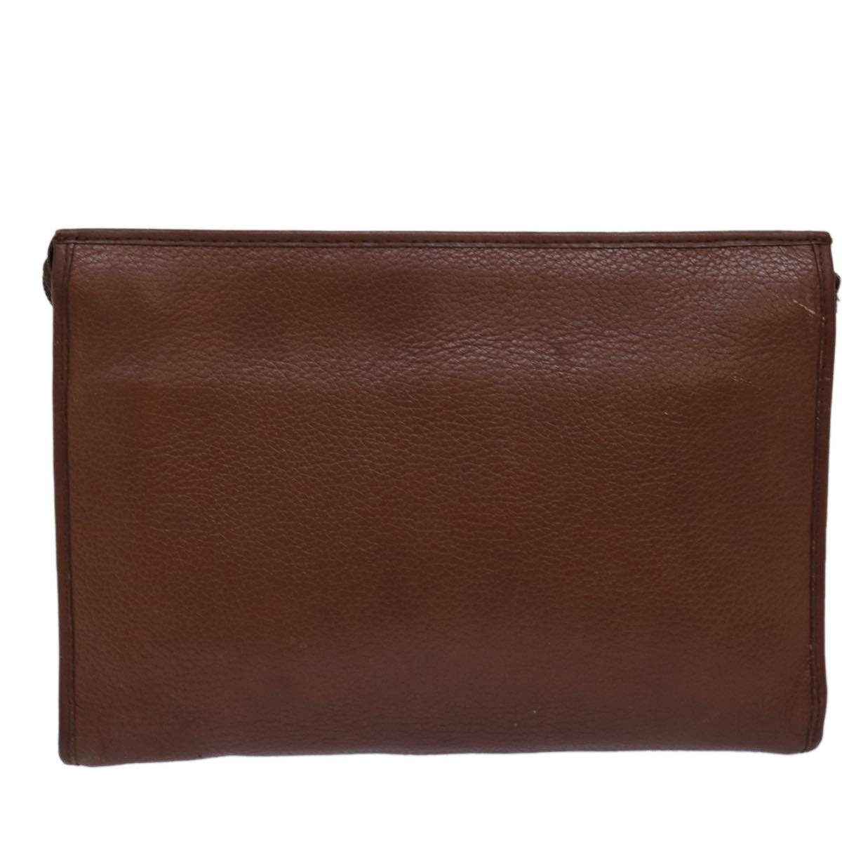 Burberry Vintage Pouch Leather Brown Leather Clutche & Pouche Bag (Pre-Owned)