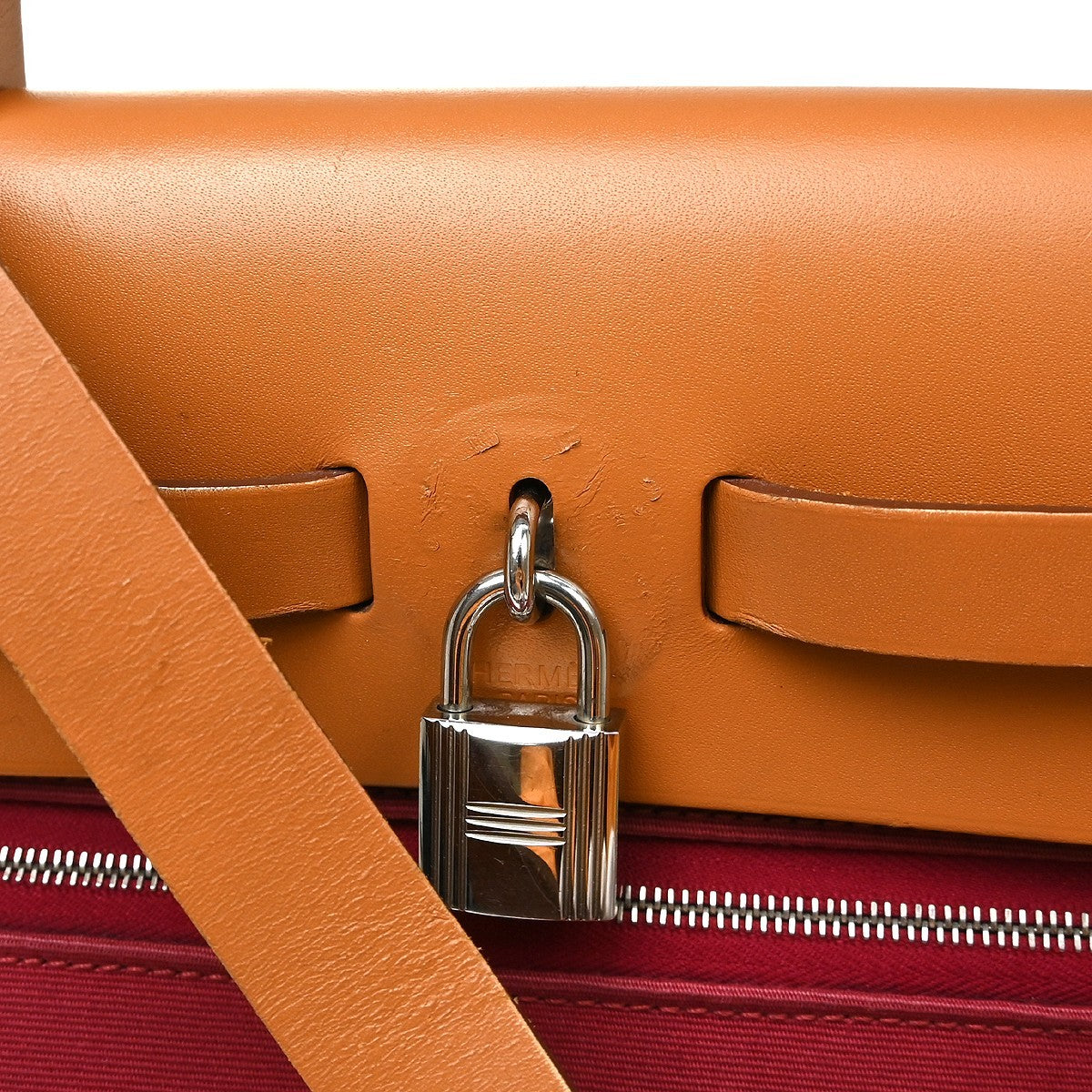 Hermes Herbag Zip Leather And Toile Multicolour Canvas Handbag (Pre-Owned)