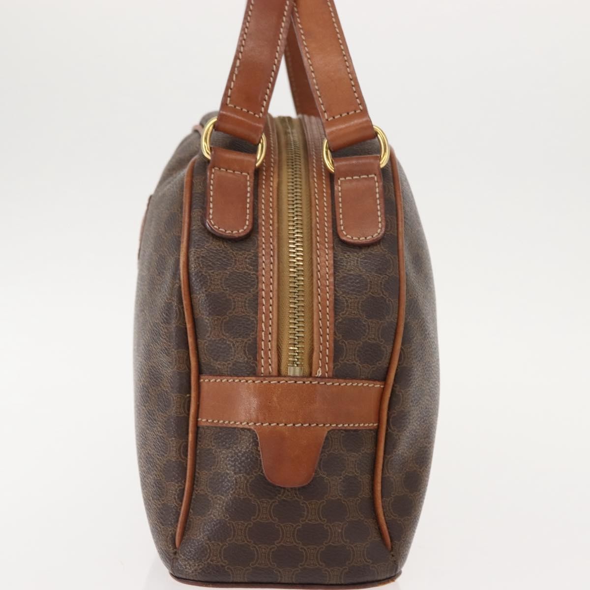 Celine Vintage Macadam Handbag Canvas And Leather Brown Canvas Handbag (Pre-Owned)