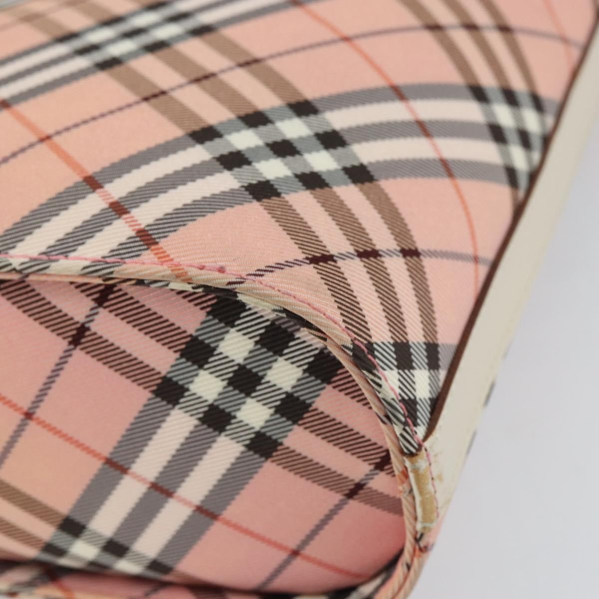 Burberry Nova Check Shoulder Bag Canvas Pink Canvas Shoulder Bag Bag (Pre-Owned)