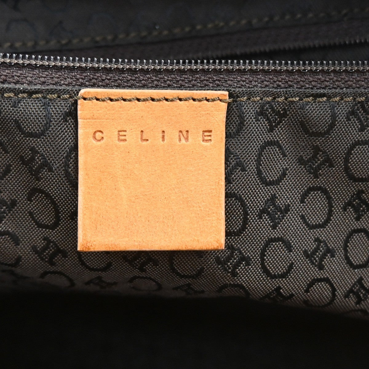 Celine C Macadam Handbag Suede And Leather Brown Suede Handbag (Pre-Owned)