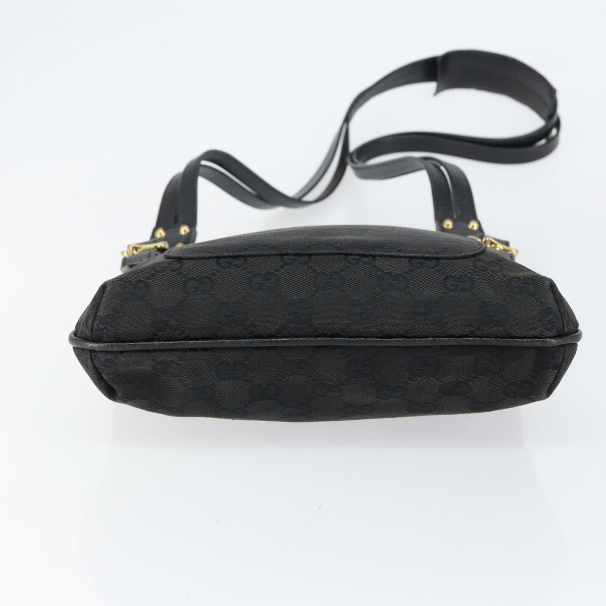 Gucci Vintage Shoulder Bag Monogram Canvas Black Canvas Shoulder Bag Bag (Pre-Owned)