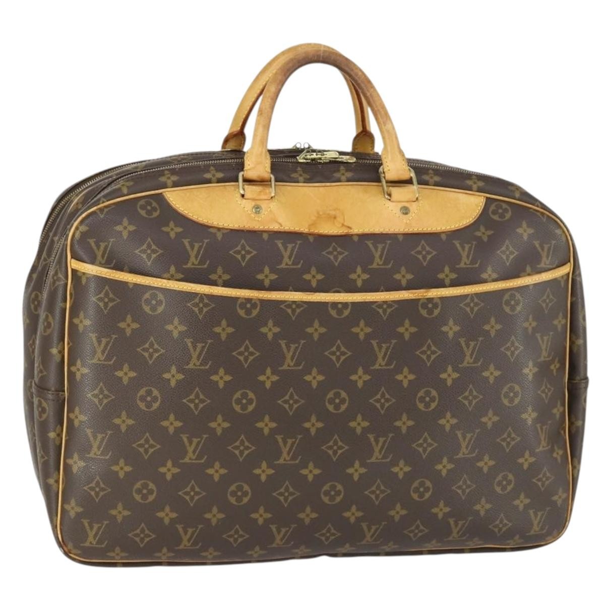 Louis Vuitton Alize Bag Monogram Canvas Brown Canvas Travel Bag Bag (Pre-Owned)