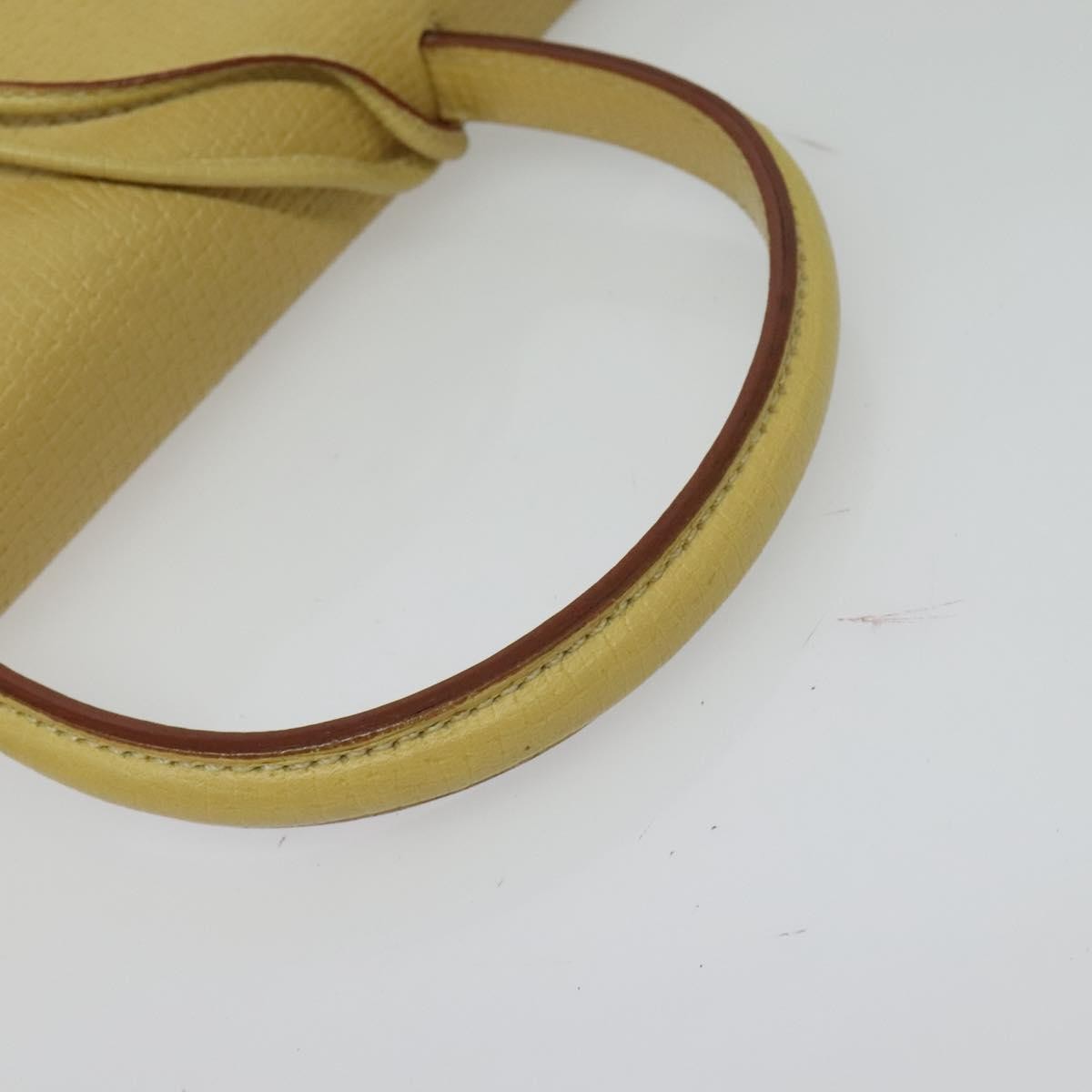 Loewe Barcelona Shoulder Bag Leather Yellow Leather Bag (Pre-Owned)