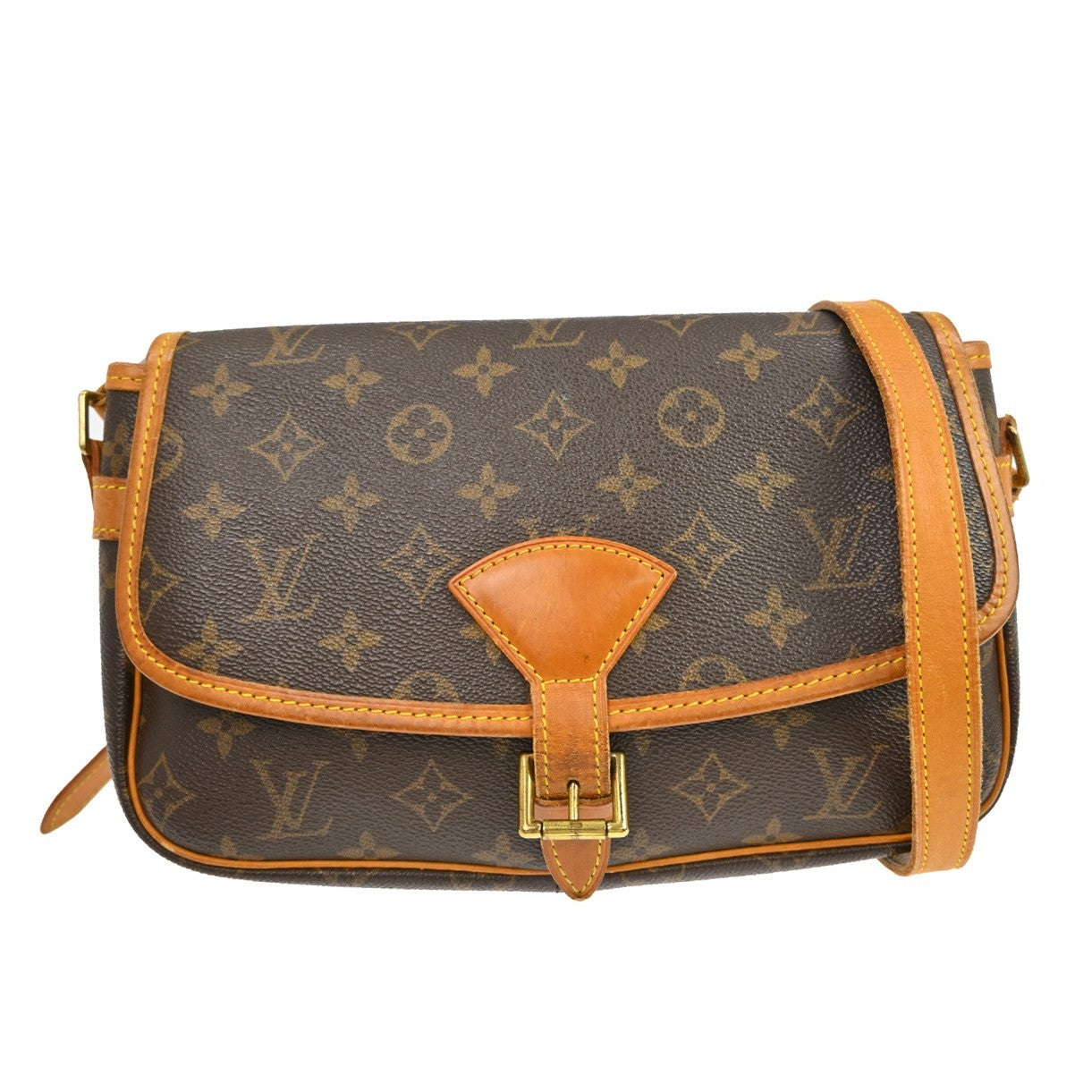 Louis Vuitton Sologne Handbag Monogram Canvas Brown Canvas Shoulder Bag Bag (Pre-Owned)