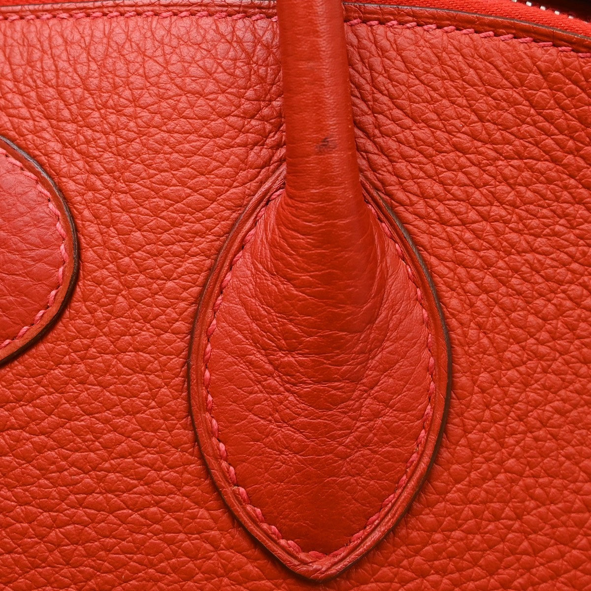 Hermes Bolide Bag Ardennes Red Leather Handbag (Pre-Owned)