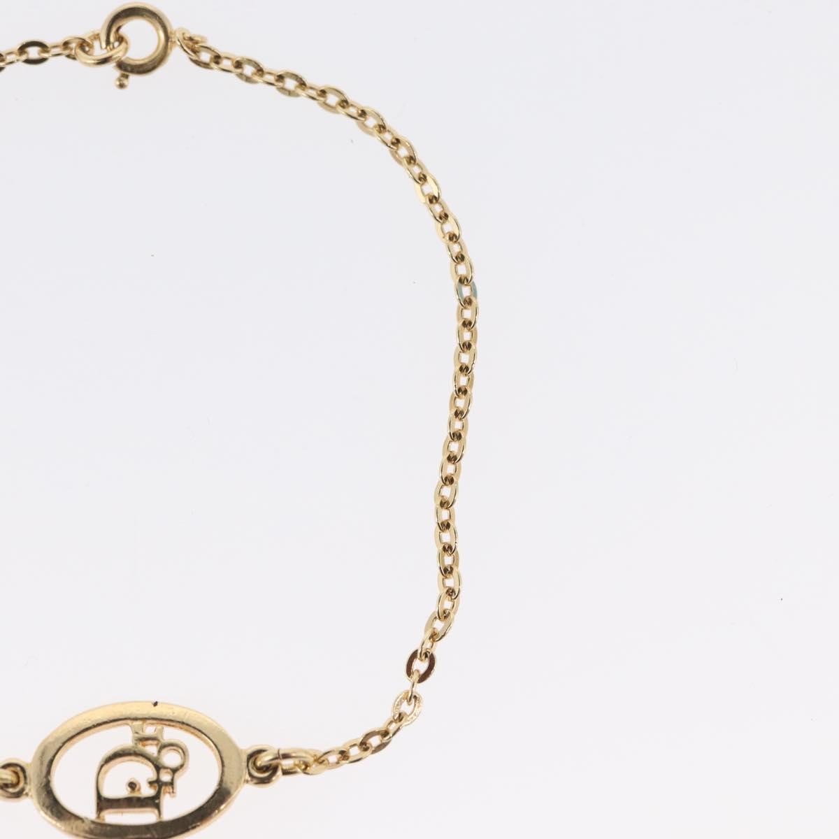 Christian Dior Vintage Logo Bracelet Metal Gold Metal Bracelet Jewelry (Pre-Owned)