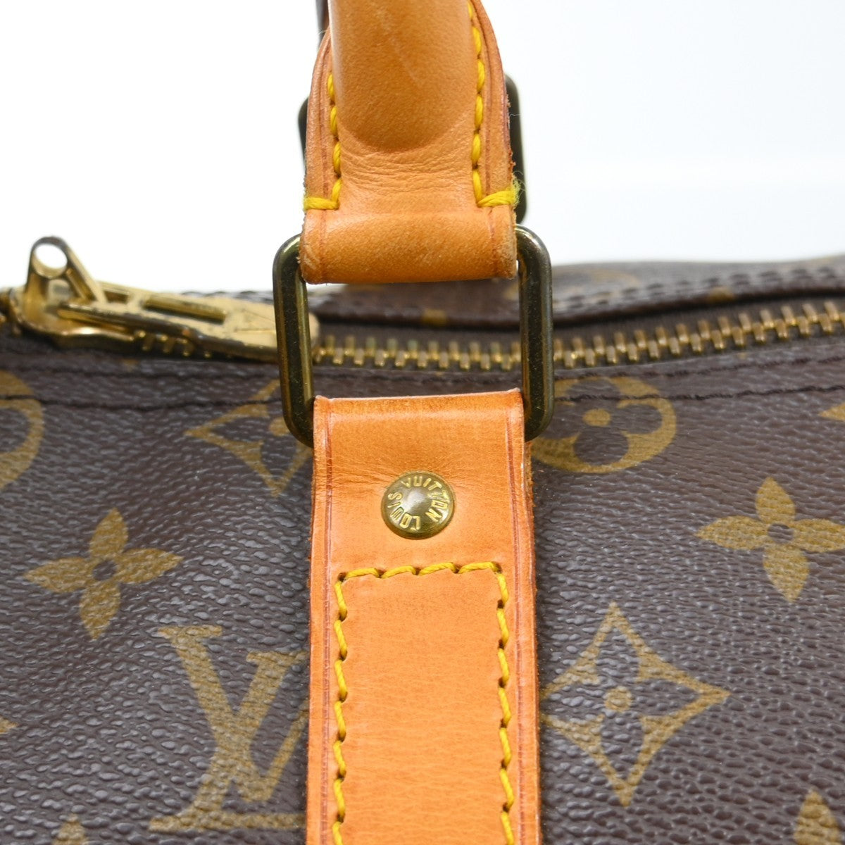 Louis Vuitton Keepall Bag Monogram Canvas Brown Canvas Travel Bag Bag (Pre-Owned)