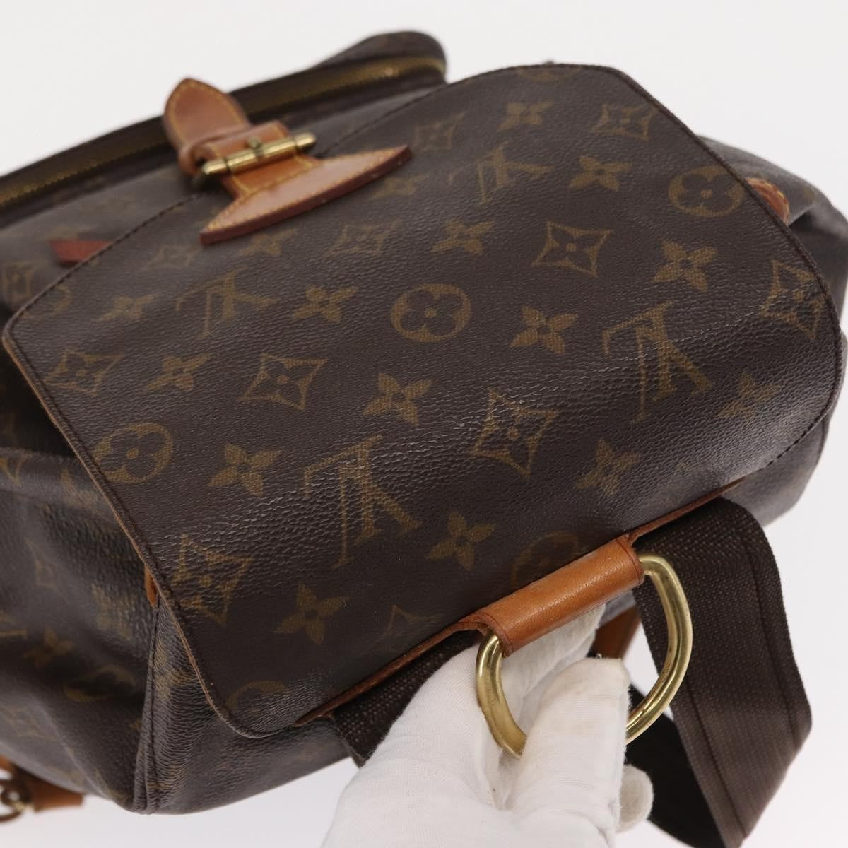 Louis Vuitton Vintage Montsouris Backpack Monogram Canvas Brown Canvas Backpack Bag (Pre-Owned)