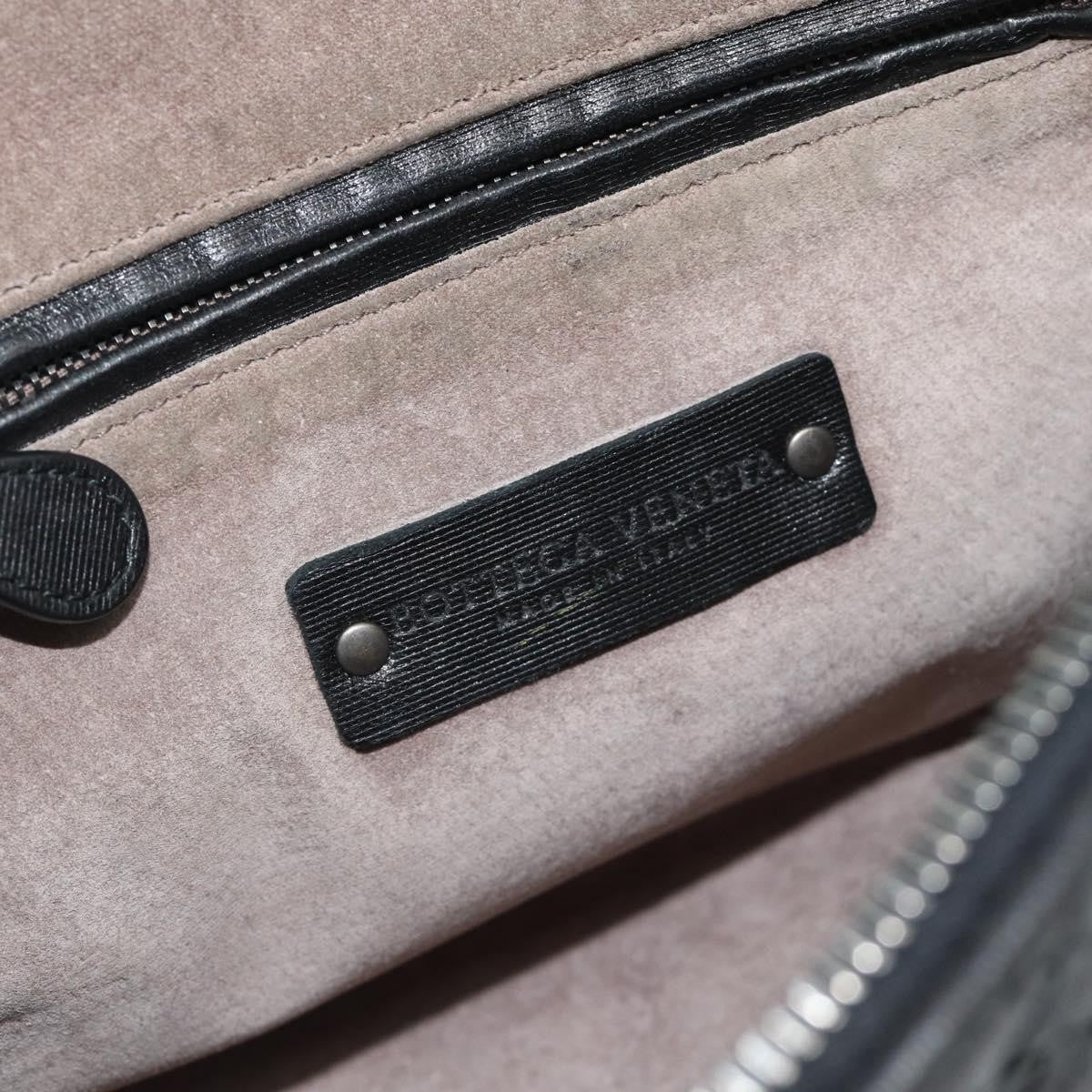 Bottega Veneta Nodini Crossbody Bag Intrecciato Nappa Black Leather Shoulder Bag Bag (Pre-Owned)