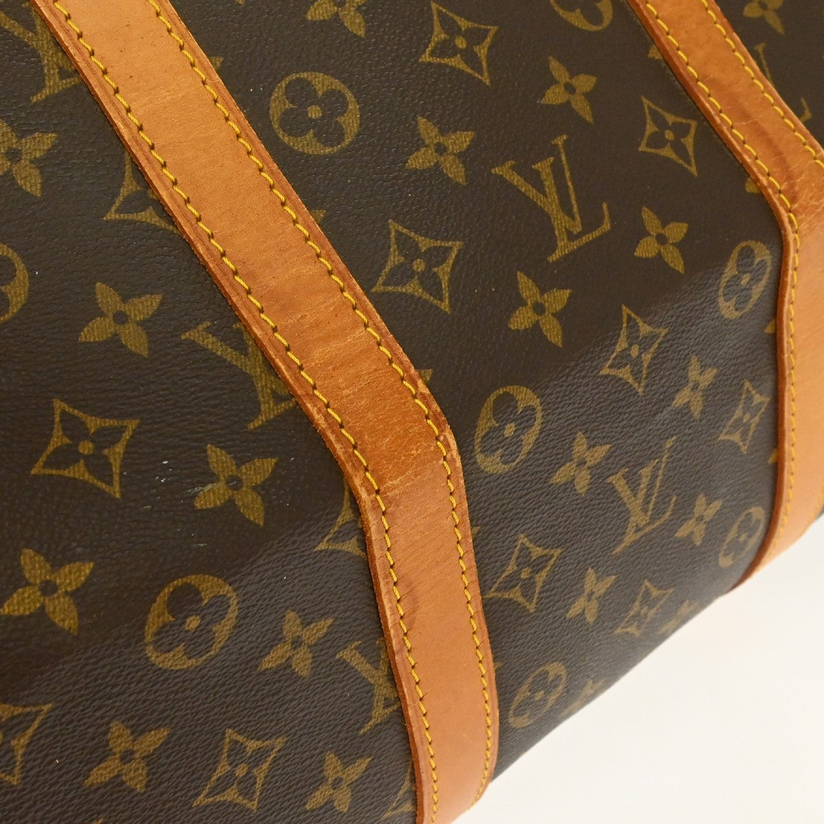 Louis Vuitton Keepall Bandouliere Bag Monogram Canvas Brown Canvas Travel Bag Bag (Pre-Owned)